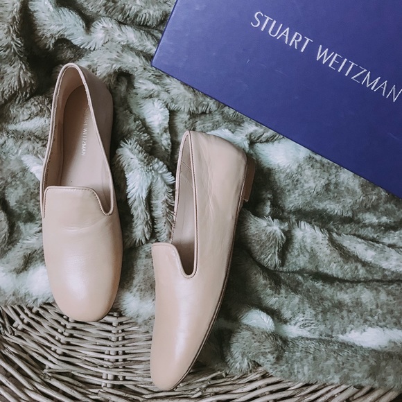Stuart Weitzman Shoes - Stuart Weitzman Nude MYGUY Leather Loafer